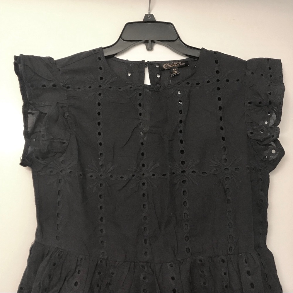 NWT Petalroz eyelet lace short sleeve babydoll - Picture 5 of 7